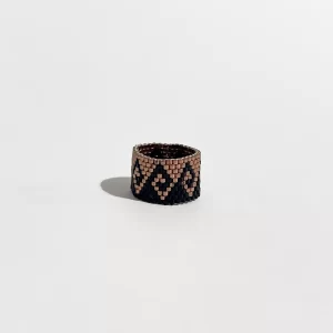 ANILLO NEGRO Y ROSADO