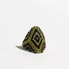 ANILLO TRIANGULO NEGRO Y DORADO - Imagen 3