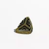 ANILLO TRIANGULO NEGRO Y DORADO