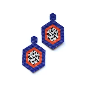 ARETE HEXAGONO MORADO Y NARANJA