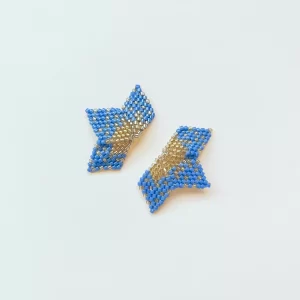 ARETE MEDIA ESTRELLA AZUL PEQUEÑA