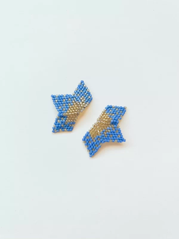 ARETE MEDIA ESTRELLA AZUL PEQUEÑA