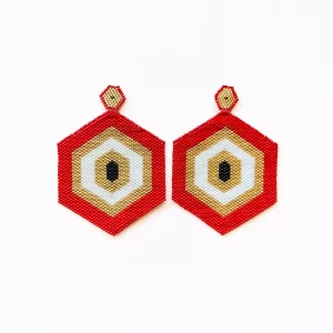 ARETE HEXAGONOS ROJOS
